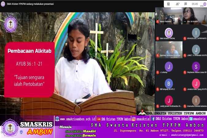 SMA Kristen YPKPM Ambon IBADAH OSIS VIRTUAL BULAN MARET
